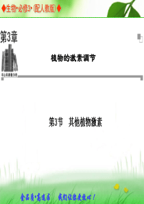 2013-2014学年高中生物人教版必修三同步辅导与检测课件：第3章 第3节 其他植物激素