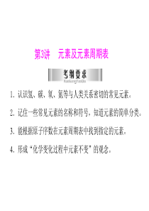 2014年广东省中考化学复习课件：_第3讲_元素及元素周期表1