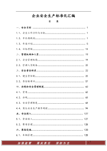 企业安全生产标准化16项目录