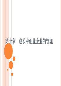 第10章成长中创业企业的管理