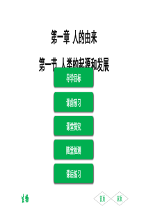 2018年春人教版生物七年级下册课件：第一章 第一节 人类的起源和发展(共26张PPT)