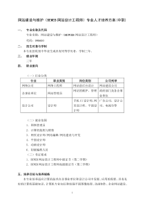 网站建设与维护专业人才培养方案(2019年)