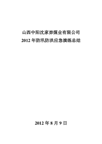 2012年防汛防洪应急演练总结