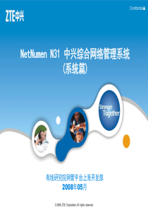 NetNumenN31网管(系统篇)