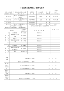 门窗玻璃安装质量分户验收记录表