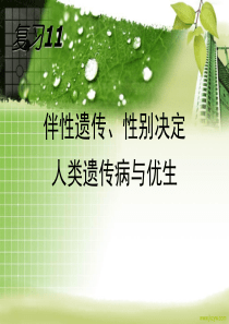 高考生物专题复习 伴性遗传和人类遗传病