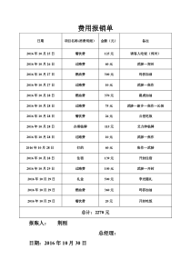 60费用报销单模板