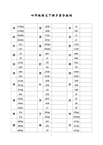 人教版-四年级语文下册多音字组词-练习