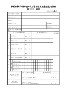 04护栏和扶手制作与安装工程检验批质量验收记录表GD24031004