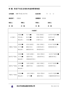 014药品不良反应报告和监测管理制度