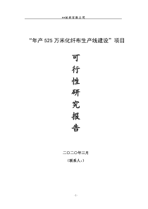 2年产525万米化纤布生产线建设项目可行性研究报告