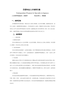 13+菏泽学院日语专业人才培养方案