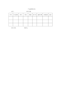 产品退货统计表word模板