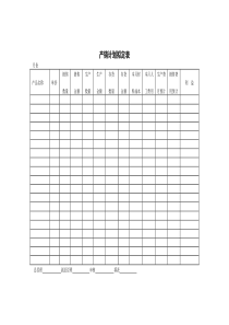 产销计划拟定表word模板