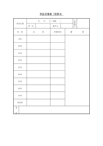 作业日报表范例Bword表格表单模板