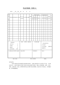 作业日报表范例Dword模板