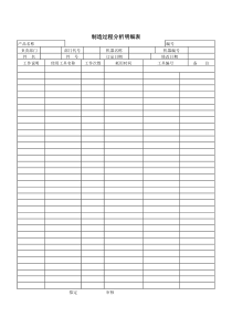 制造过程分析明细表word模板