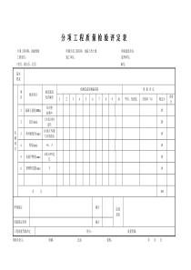 加筋面板预制检验评定用表