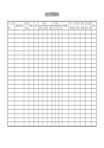 原材料需要量表word模板