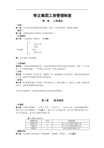 奇正集团薪酬管理制度