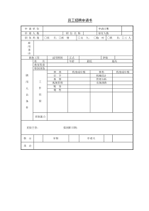 员工招聘申请书word表格表单模板