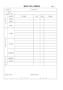 复件竣工验收表格各类施工表格共份