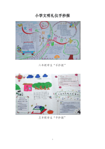 小学文明礼仪板报黑板报素材