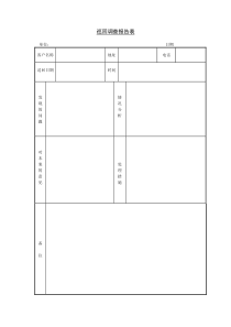 巡回调查报告表word表格表单模板