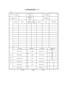 工作奖金核定表word模板