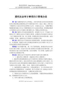 委托社会审计归口管理办法