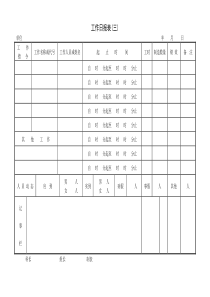 工作日报表三word模板