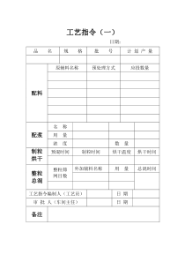 工艺指令单Aword模板