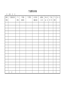 广告费用分析表word模板