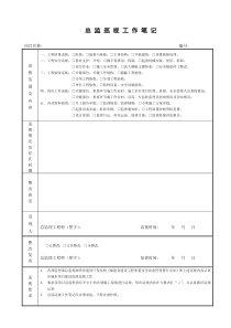 总监巡视记录监理表格