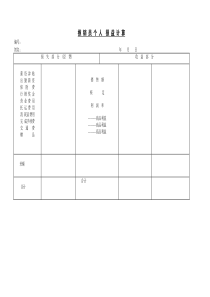 推销员个人损益计算word模板