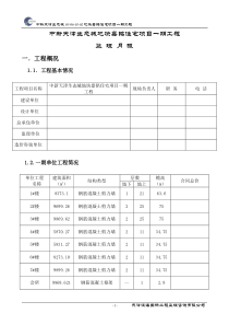 某地块住宅项目一期工程监理月报监理月报