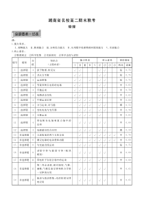 湖南教育局高二物理答案