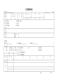 生产故障分析表word表格表单模板