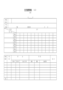 生产进度管理表二word表格表单模板