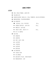 监理工作程序及常用工作监理工作流程