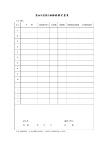 监理工作表格监理表格