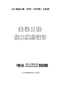 盖梁施工组织设计沪崇苏立交桥梁全套施工组织设计