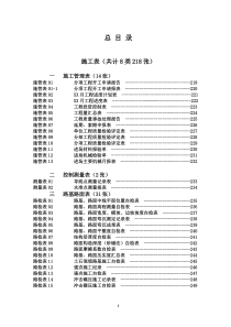 目录施工类通用表格