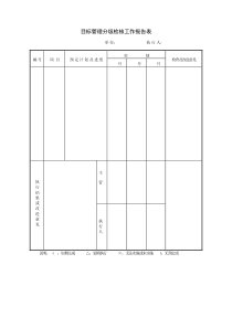 目标管理分级检核工作报告表word模板