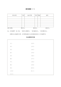 移交清册一word模板