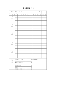 营业周报表一word表格表单模板