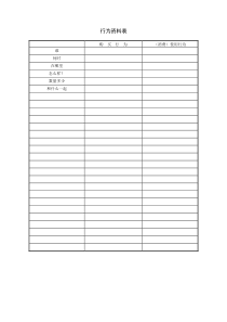 行为资料表word模板
