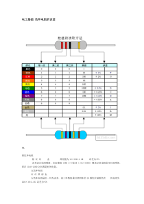 电工基础-色环电阻的识读