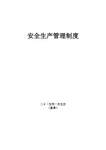 安全生产管理制度_制度规范_工作范文_实用文档