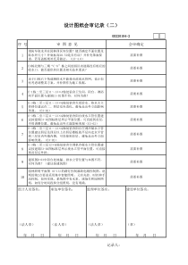 设计图纸会审记录(机电补图)